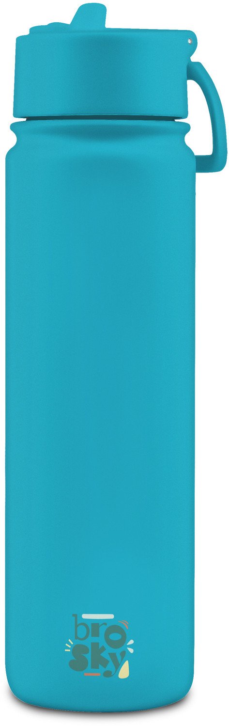 Brosky Basic Stalowa butelka na wodę w kolorze morskim 680ml