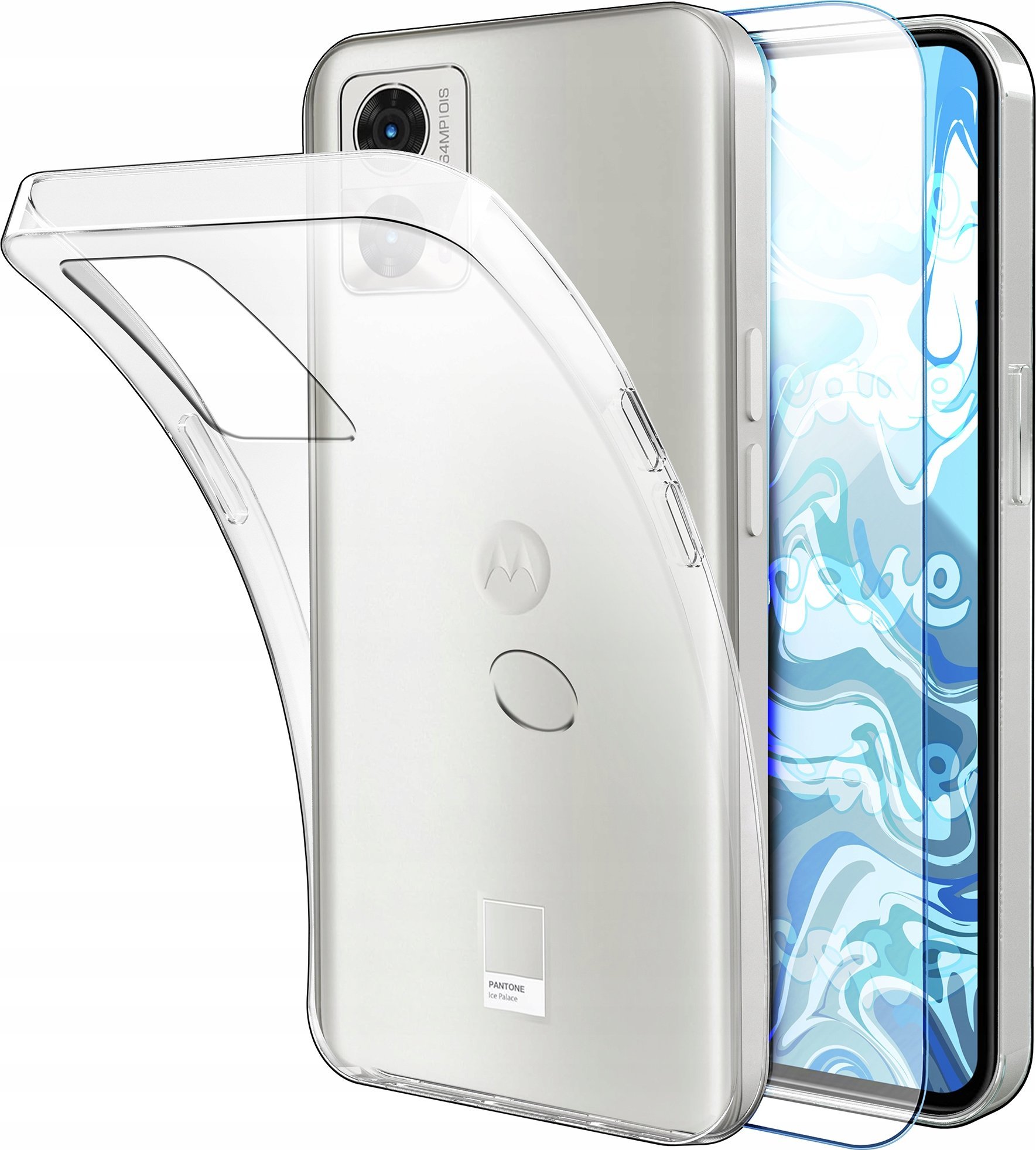 Etui Do Motorola Edge 30 Neo / 30 Lite (Przezroczyste, Silikonowe) Szkło