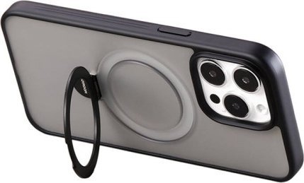 Joyroom Magnetyczne etui ochronne z uchwytem Joyroom JR-BP004 do iPhone 15 (czarne)