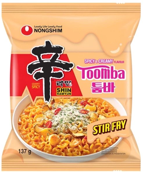 Oryginalne danie Shin Ramyun Toomba, spicy & cream 137g - Nongshim