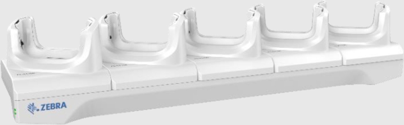 zebra TC51 HEALTHCARE 5SLOT CHARGE ONLY CRADLE, CHARGES FIVE D-EVICES INCLUD-ES POWER SUPPLY AND DC CABLE