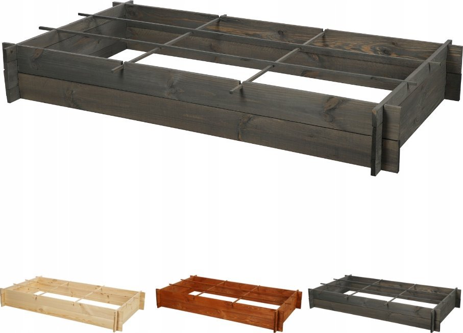 Wamar-Sosenka Drewniana grządka podwyższana ZP05 /80x148cm/ Szara Drewno Sosnowe
