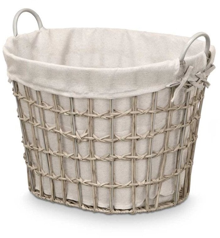 Pleciony kosz na pranie z uchwytami, 44 x 43 x 50 cm