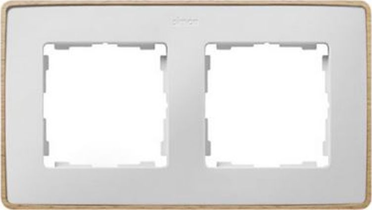 Kontakt-Simon Simon Detail 82 Ramka podwójna Detail SELECT-drewno BIAŁA / podstawa Drewno 8201620-270