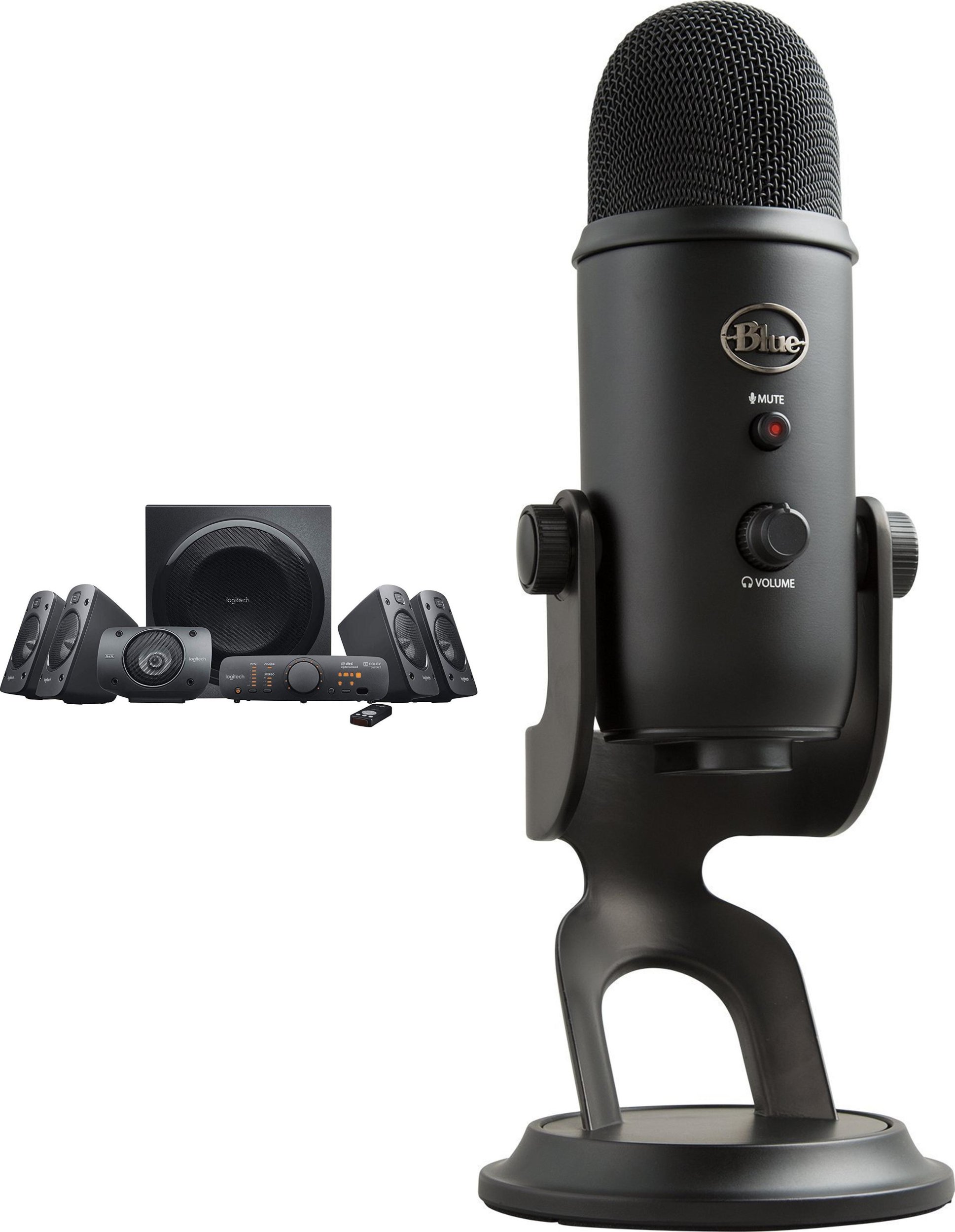 Głośniki komputerowe Logitech Z906 (980-000468) + Yeti USB Blackout (988-000229)