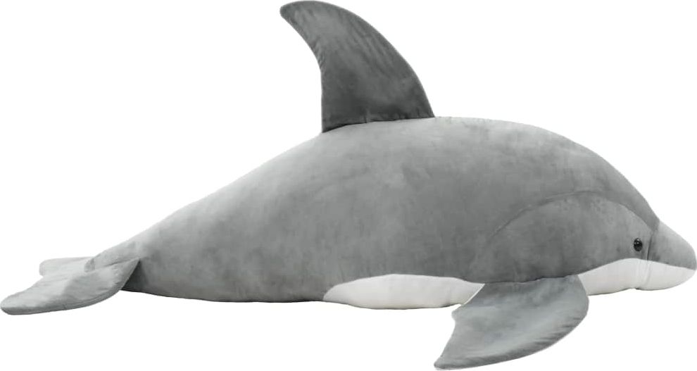 vidaXL Pluszowy delfin przytulanka szary