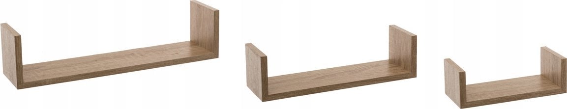 5five Zestaw półek dekoracyjnych, 3 sztuki, brązowe