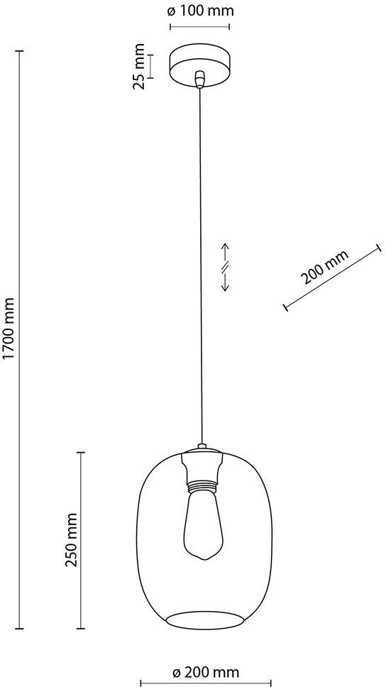 Lampa wisząca ELIO GRAPHITE 5971 TK Lighting