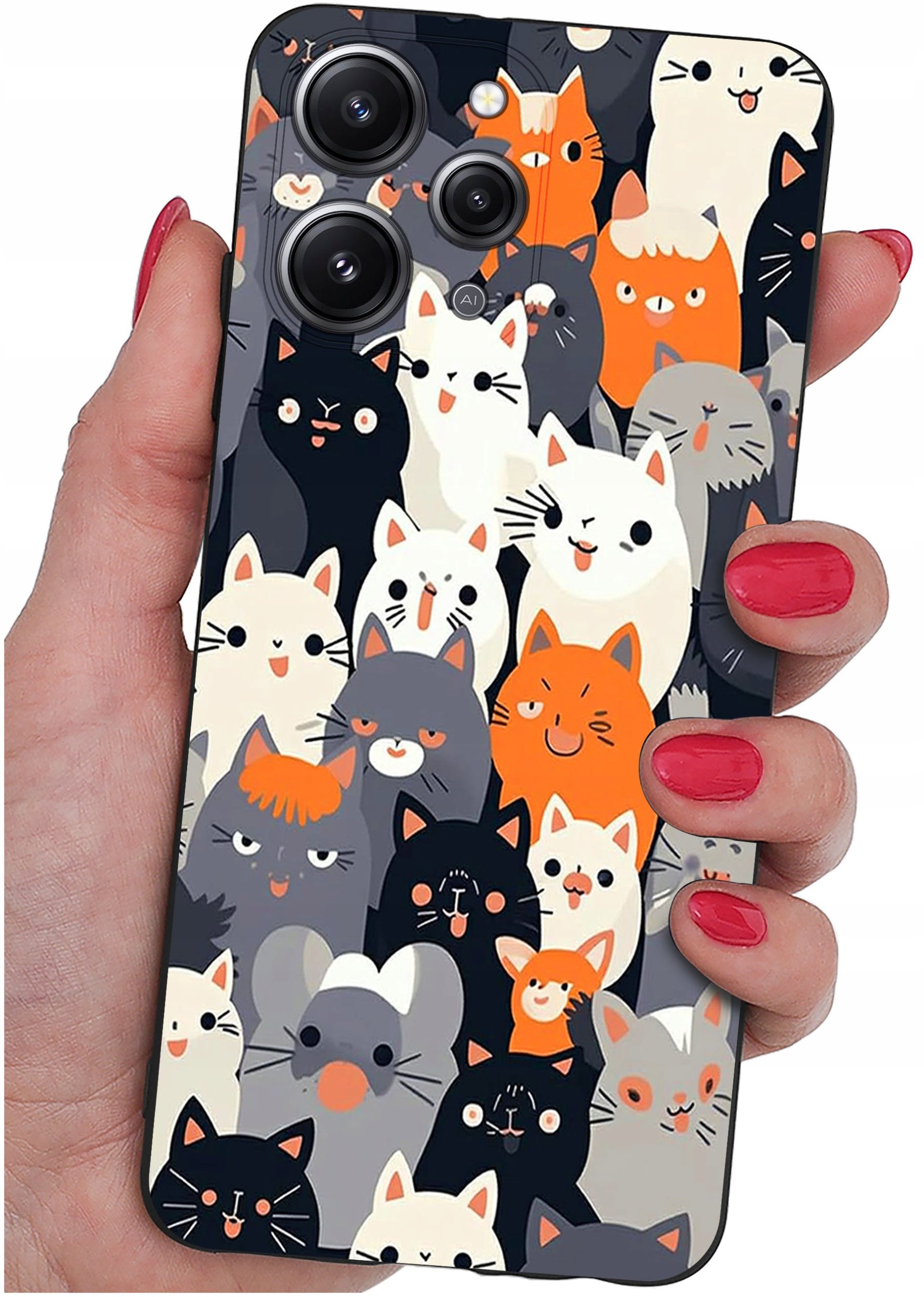 Etui do Xiaomi Redmi 12 4G WZORY |SILIKONOWE MATT CASE + SZKŁO 9H