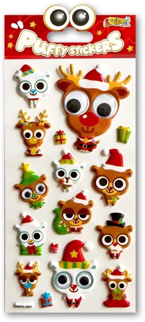 Naklejki puffy Christmas Animals