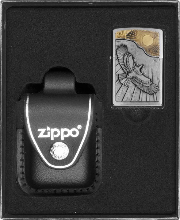 Zestaw ZIPPO Zapalniczka EAGLE SUN FLIGHT Prezentowy No3