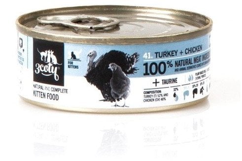 3Coty TURKEY + CHICKEN for Kittens 80g