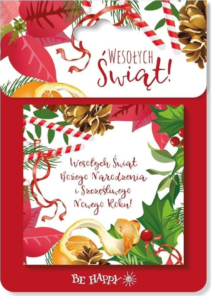 Magnes świąteczny na lodówkę Wesołych Świąt