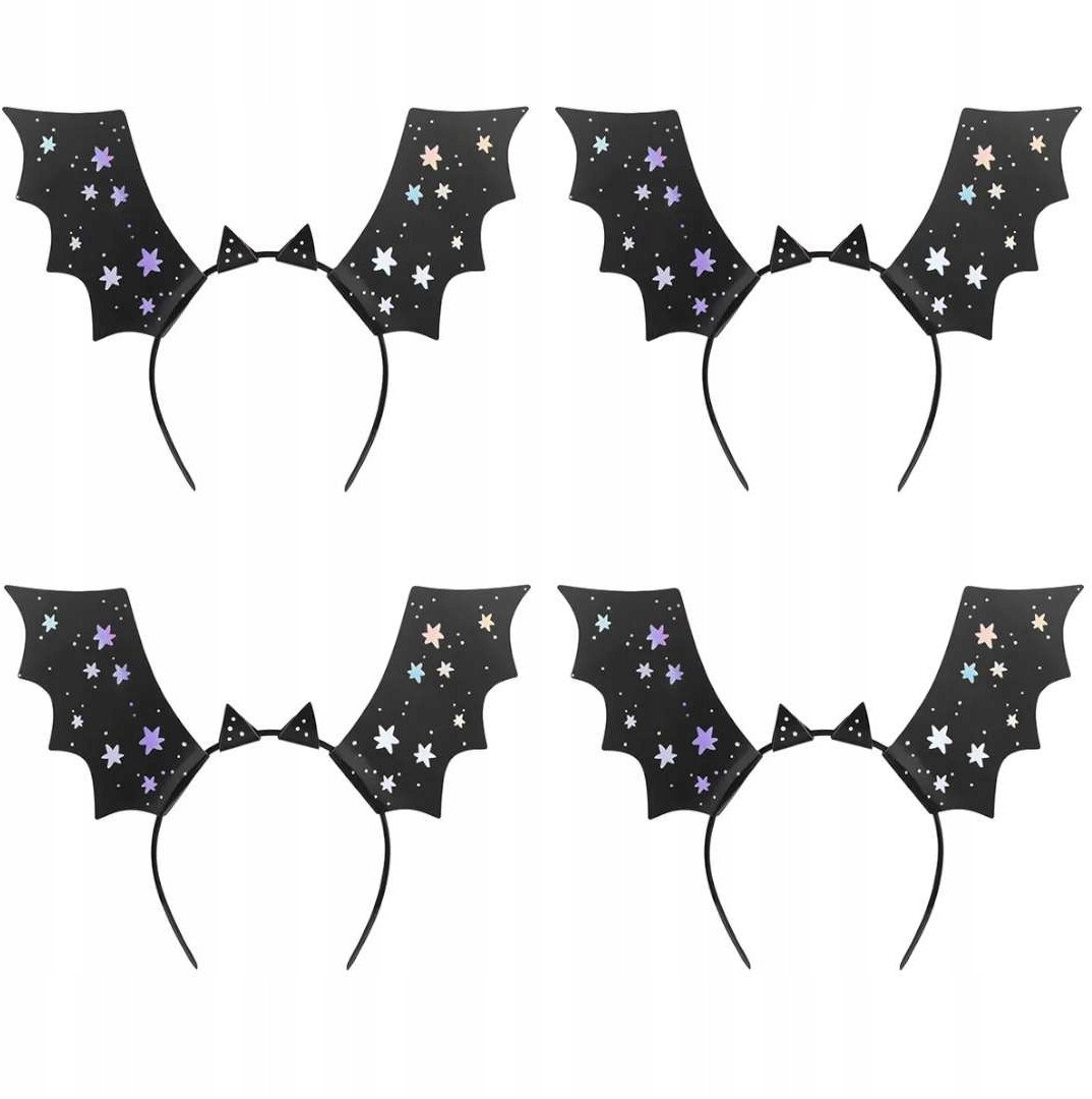 Opaski Nietoperze, 23x30 cm, czarny (1 op. / 4 szt.)