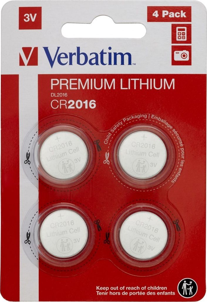 Verbatim Bateria Blister CR2016 4 szt.