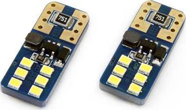 AMiO LED CANBUS 12SMD UltraBright 2016 T10e (W5W) White 12V/24V