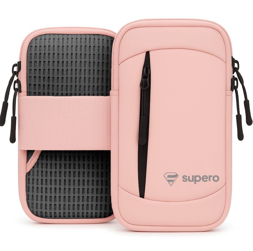 Opaska na telefon do biegania Supero Run Free, różowa