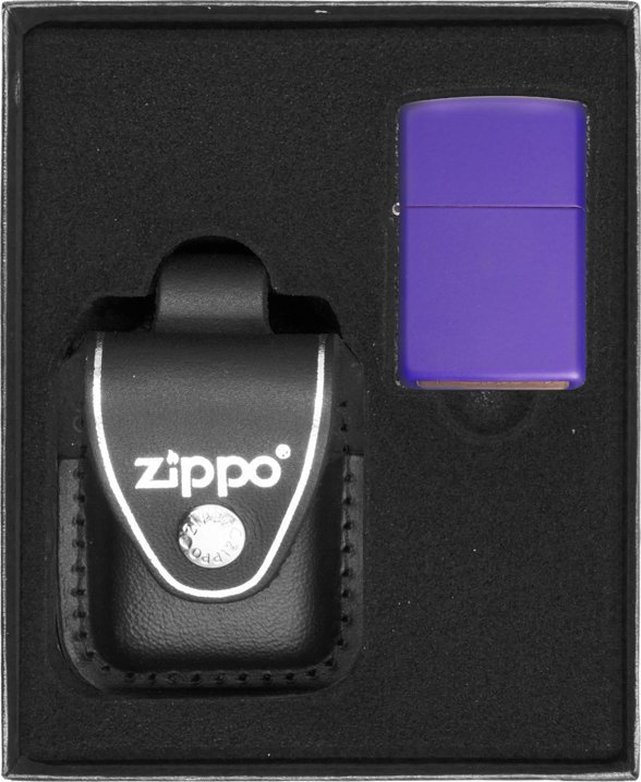 Zestaw ZIPPO Zapalniczka REG PURPLE MATTE Prezentowy No3