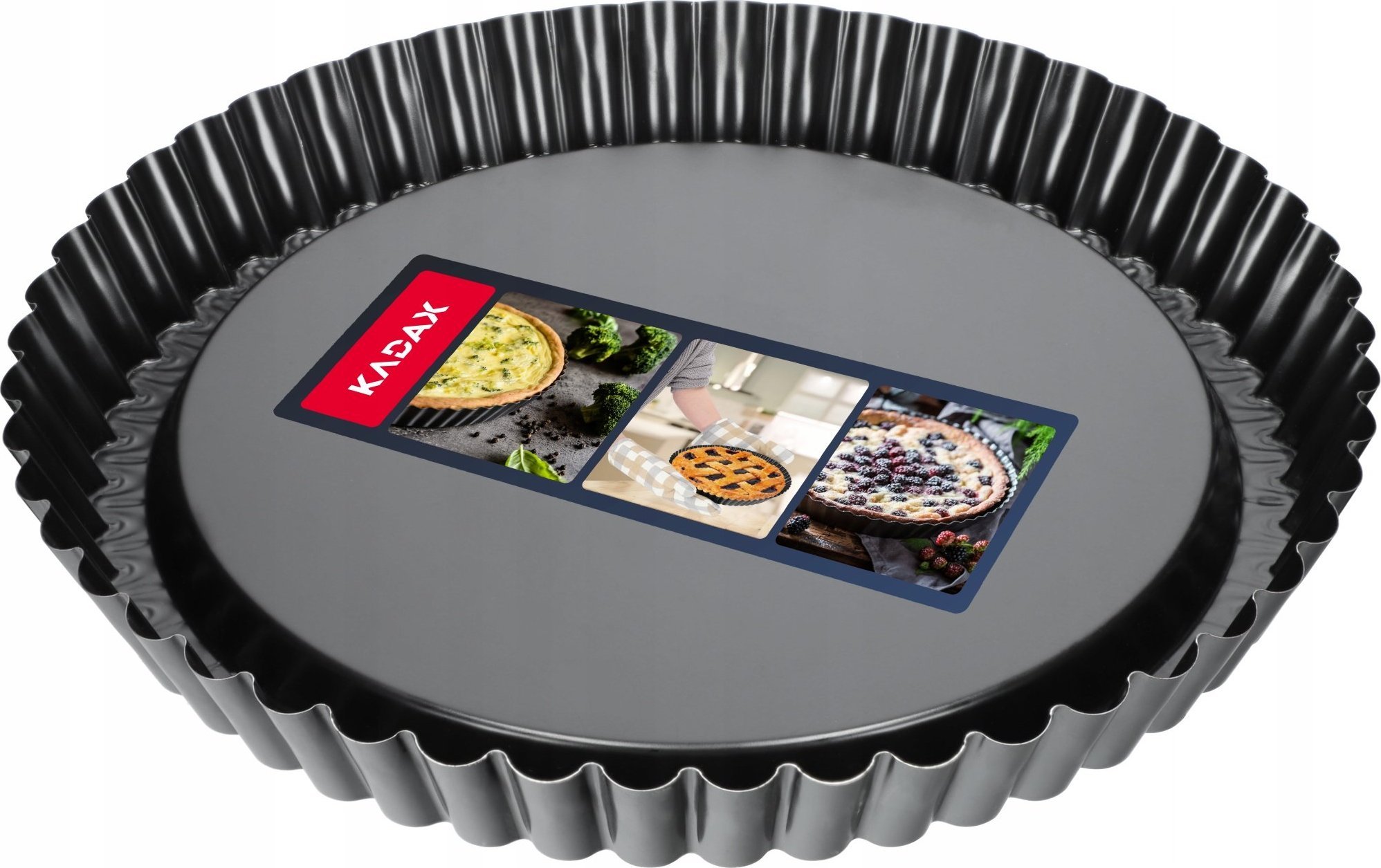 Kadax Blacha Okrągła Forma Do Pieczenia Tarty Ciast 30cm