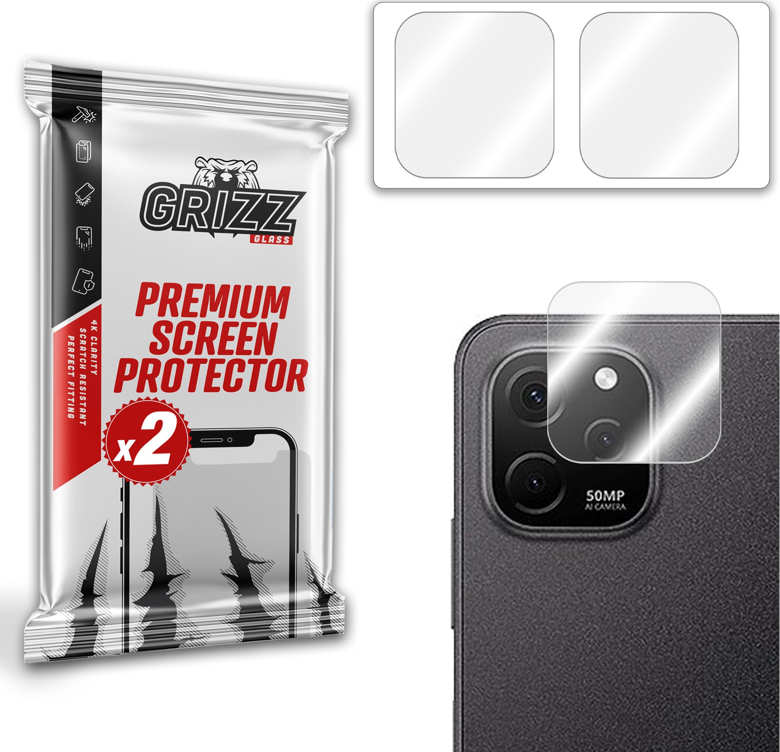 GrizzGlass Szkło hybrydowe na aparat Grizz Huawei Enjoy 50z