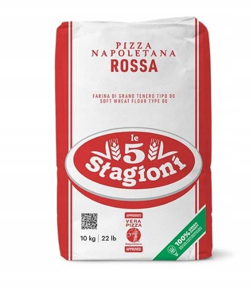 Mąka na pizzę Napoletana Rossa type 00 10kg - 5 Stagioni