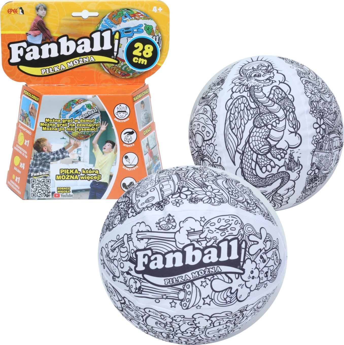 Epee Piłka Fanball - Piłka Można, pomarańczowa