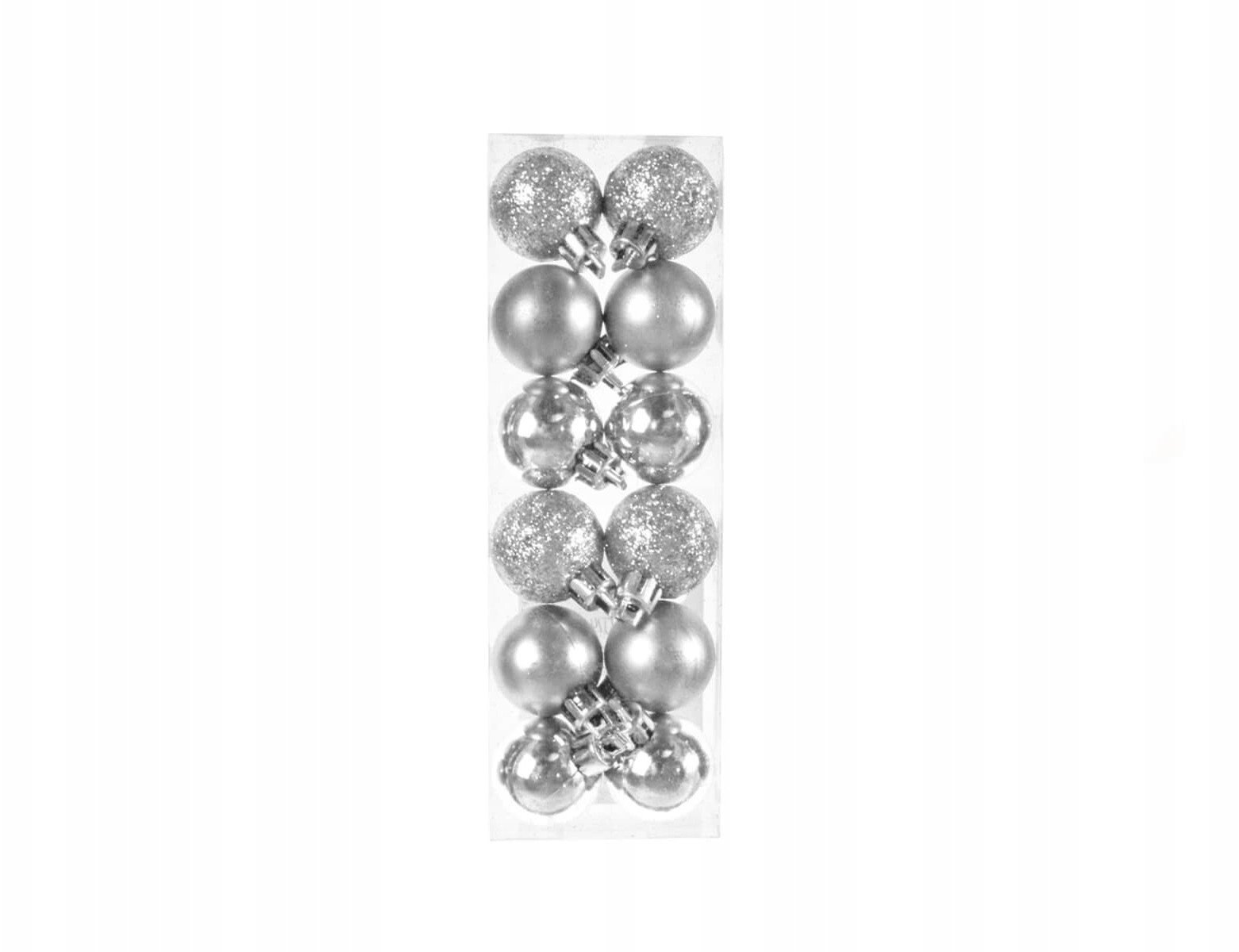 Bombki mini srebrne 12szt
