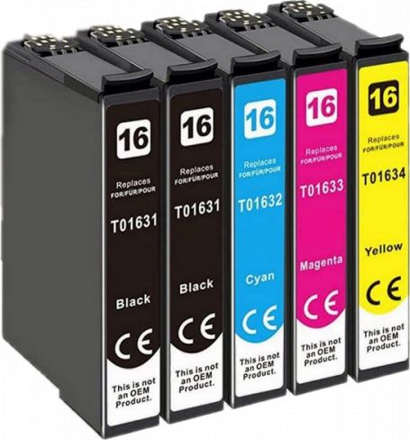 Tusz Epson 5x Tusz Do Epson T1631-1634 T01631-01634 14/10ml CMYK