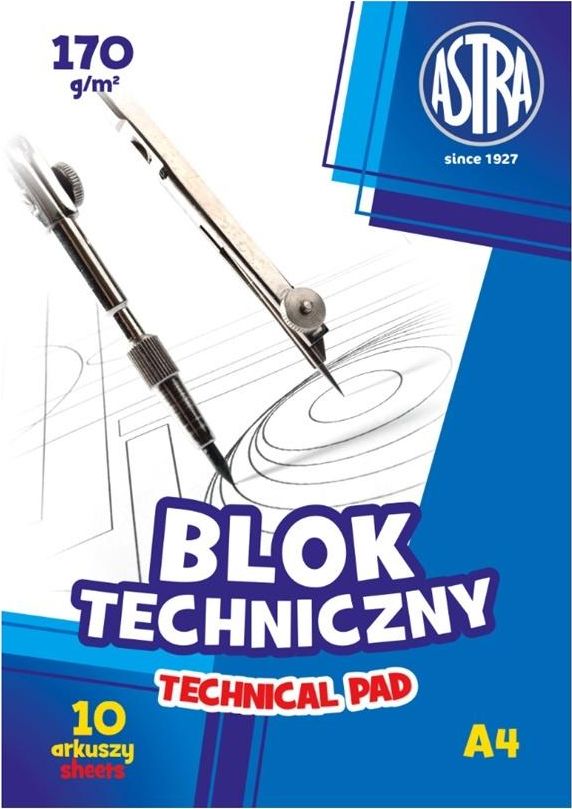 Astra Blok techniczny A4 10k biały 170g 10szt.