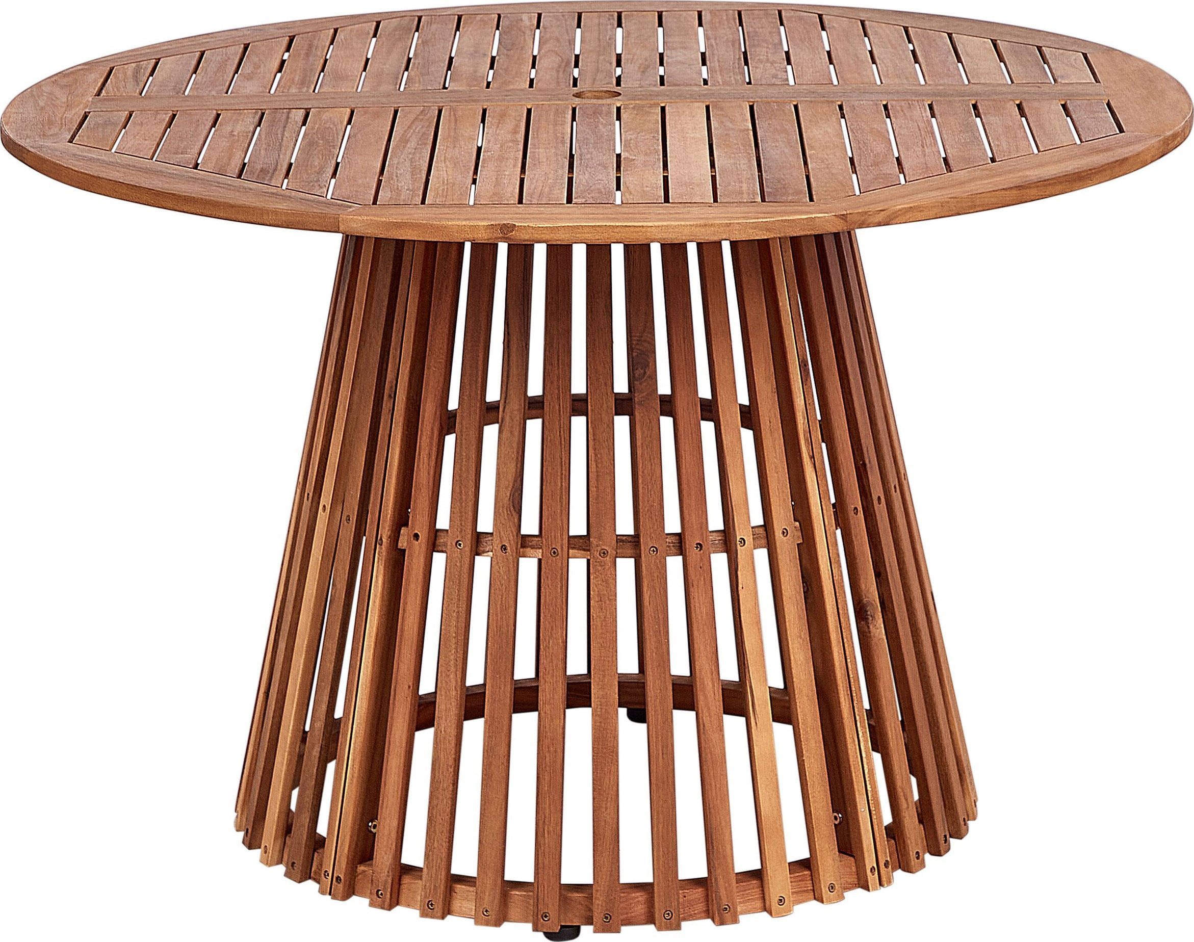 Beliani Stół ogrodowy Drewno Jasne drewno AGELLO