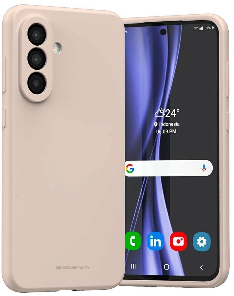 Etui Mercury Silicone do Samsung Galaxy A36 różowo-piaskowy