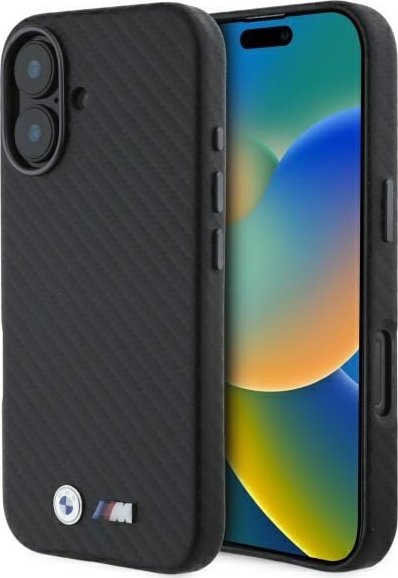 BMW BMW BMHCP16S23PUFWC iPhone 16 6.1" czarny/black hardcase Carbon Wrapped Metal