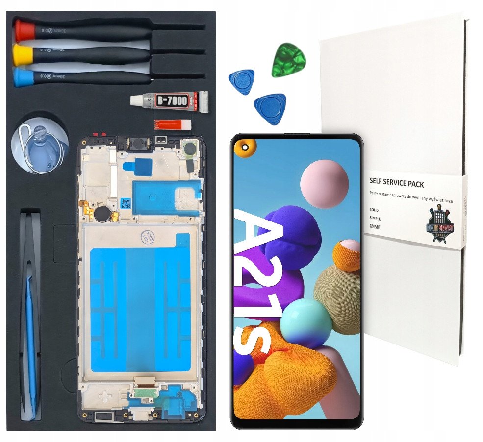 WYŚWIETLACZ LCD DO SAMSUNG GALAXY A21S ORYGINAŁ RAMKA ZESTAW WYMIANA A217