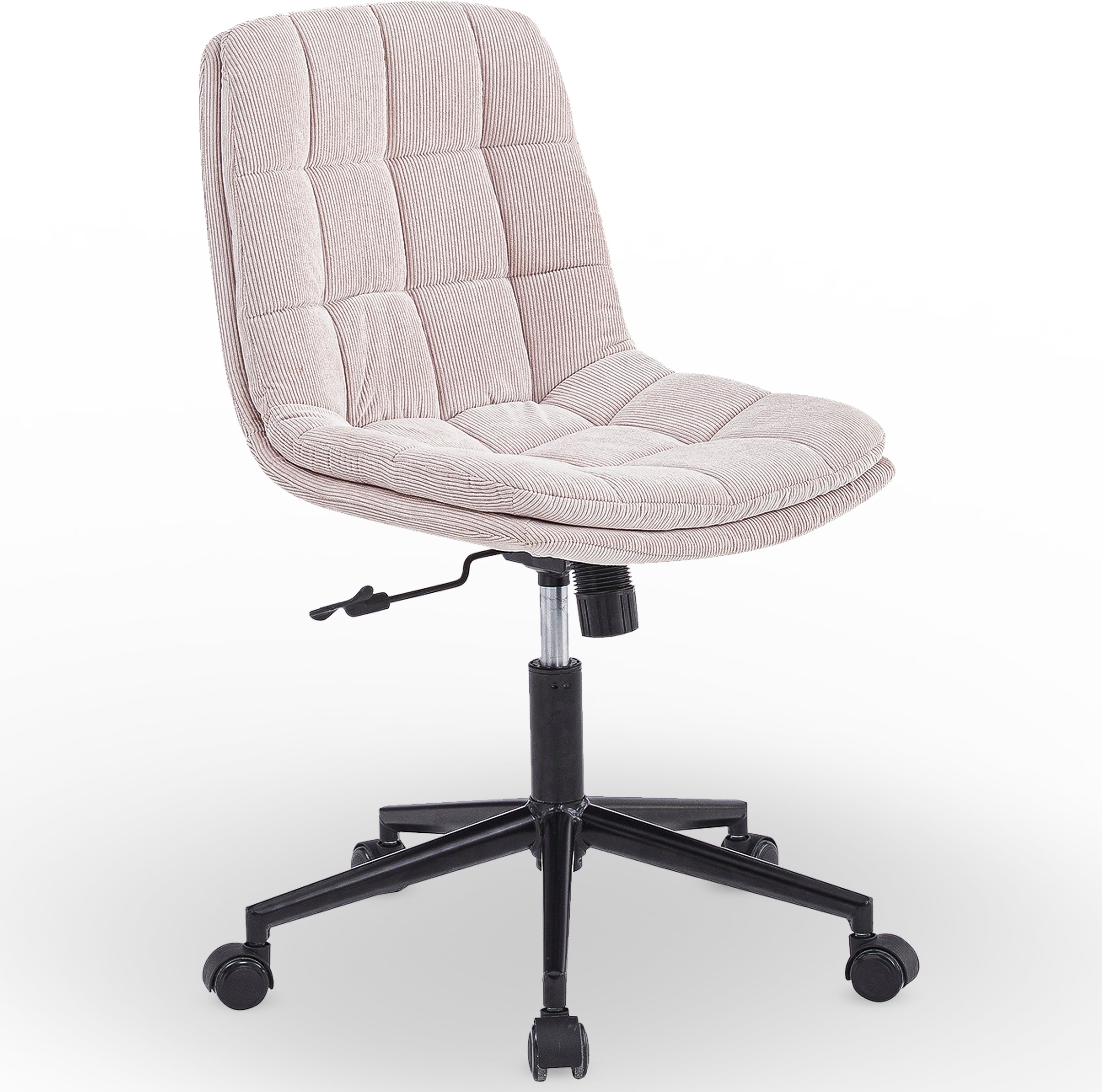 Krzesło obrotowe biurowe COMFI regulowane różowe sztruks