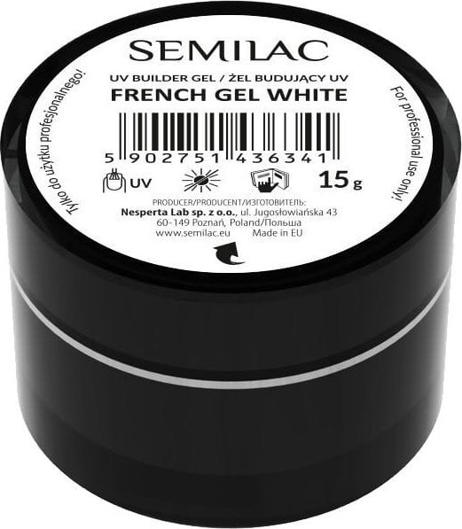 SEMILAC Żel Budujący Semilac French Gel White 15 g