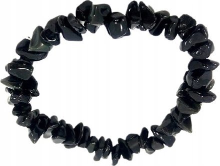 Lovrin BRANSOLETKA AGAT CZARNY KAMIEŃ NATURALNY