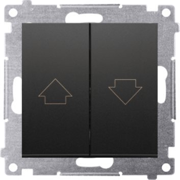 Kontakt-Simon Simon 54 Przycisk roletowy (moduł) 10AX 250V szybkozłącza czarny mat DZP1.01/49