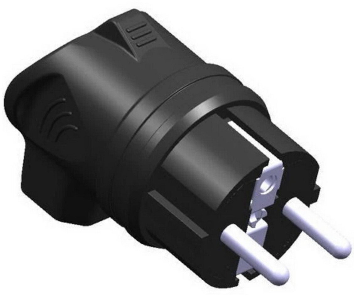 Wtyczka prądowa z/u gumowa kątowa