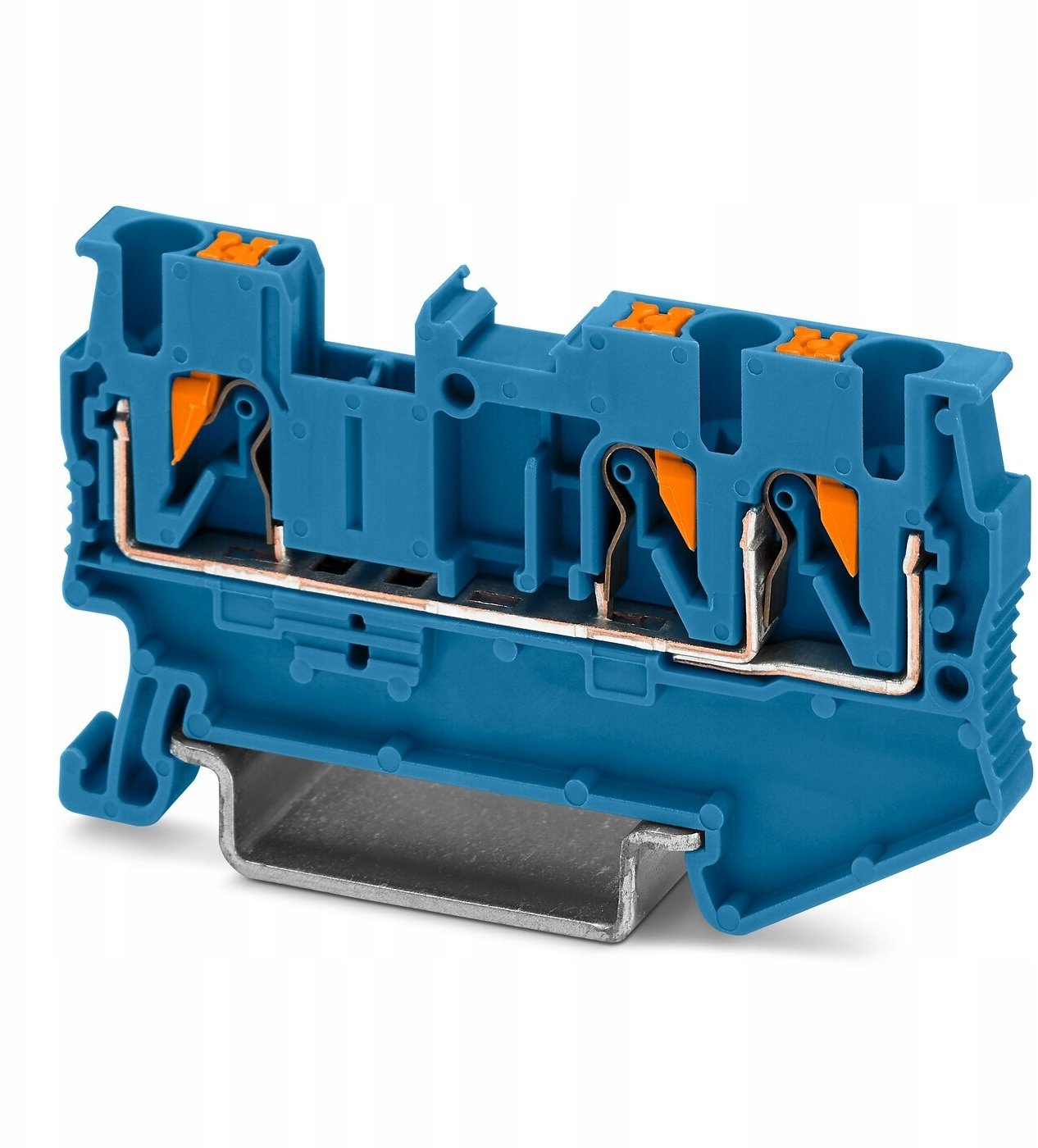 Złączka szynowa 3-przewodowa 2,5 mm2 niebieska PT 2,5-TWIN BU