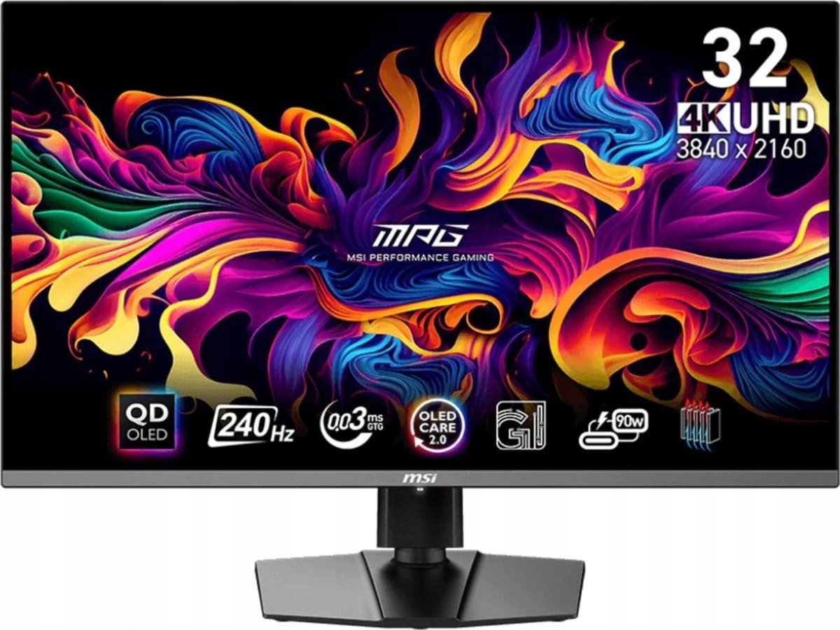 MSI MPG 321URXDE QD-OLED - OLED-Monitor - Gaming - 80 cm (31.5") - 3820 x 2160 4K @ 240 Hz - 1000 cd/m2 - 1500000:1 - DisplayHDR 400 True Black - 0.03