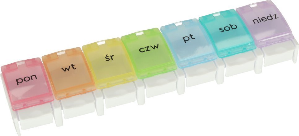 KIK Pojemnik organizer na tabletki leki tygodniowy 7dni PL