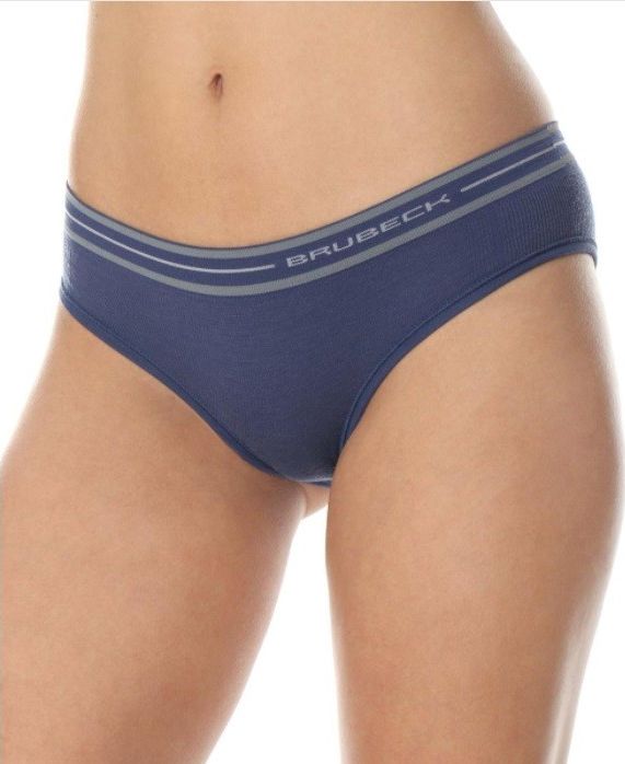 Brubeck HI10190 Majtki damskie hipster ACTIVE WOOL jeansowy L