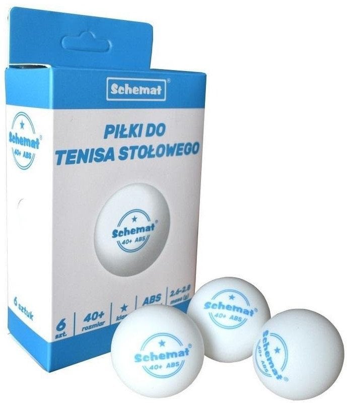 SCHEMAT Piłki do tenisa stołowego 40+ ABS 6szt