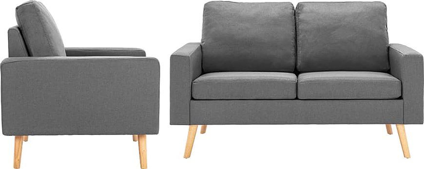 Elior 2-częsciowy jasnoszary zestaw wypoczynkowy - Lavinia 2Q