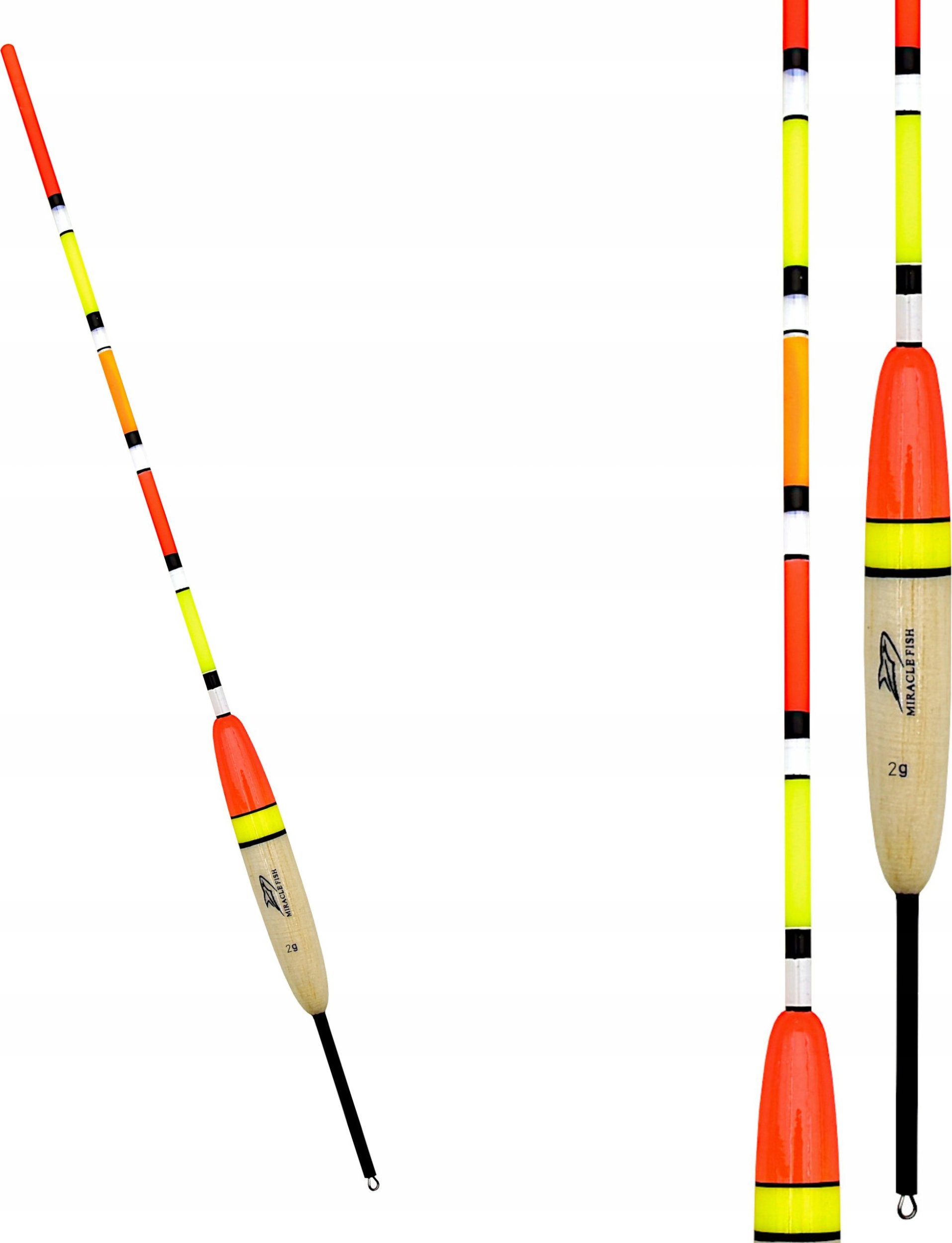 Miracle Fish Spławik Przelotowy Miracle Fish wyporność 2 g wysokość 27,5 cm