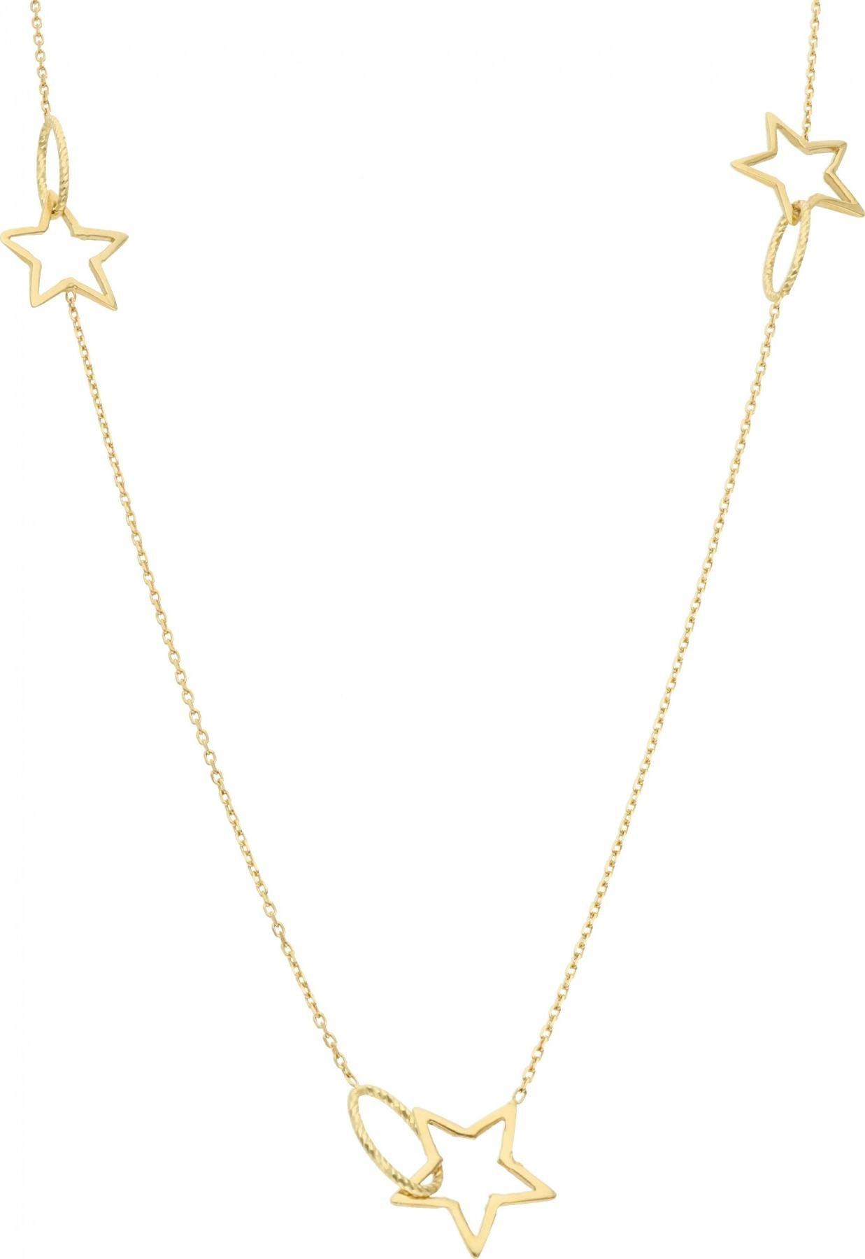 Rosanto Złoty naszyjnik z gwiazdami 45 cm 585 14k