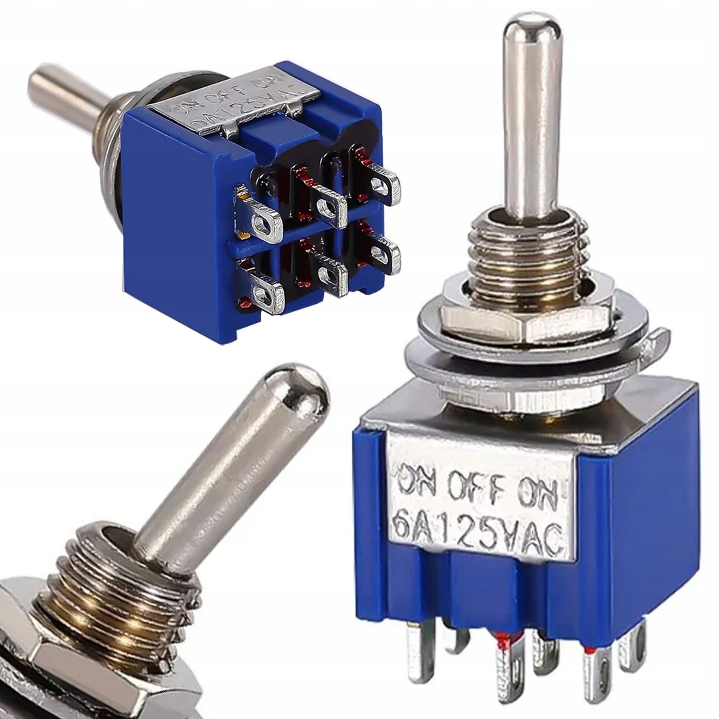 ROSFIX PRZEŁĄCZNIK DŹWIGNIOWY HEBELKOWY MTS-203 ON-OFF-ON 3A 250V 6A 150V