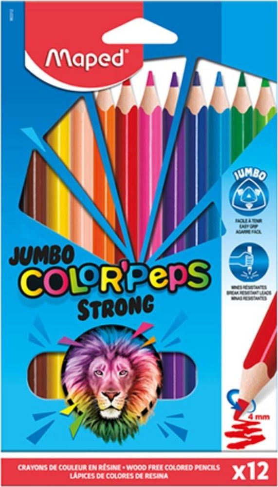 Maped Kredki Colorpeps Strong Jumbo 12 kolorów
