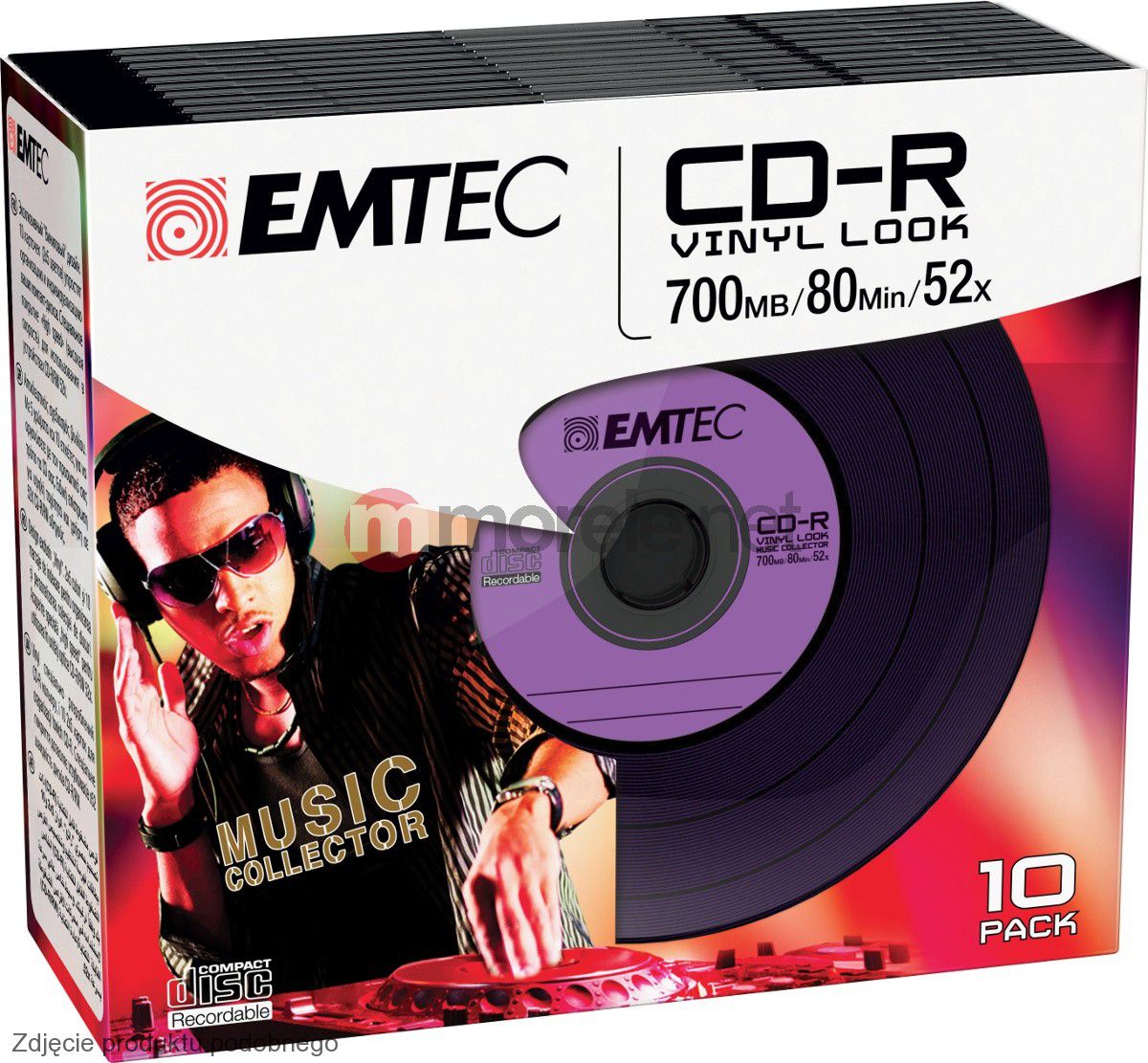 Emtec CD-R 700 MB 52x 10 sztuk (ECOC801052SLVY)
