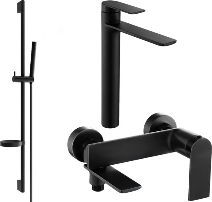 Mexen Mexen Zero DS70 zestaw wannowy, czarny - 7113DS70-70